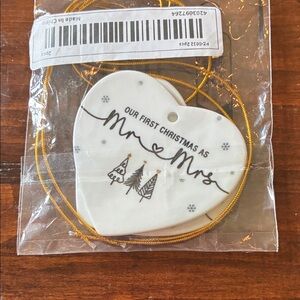 CLEARANCE 🎄First Christmas as Mr & Mrs Heart ornament
B5